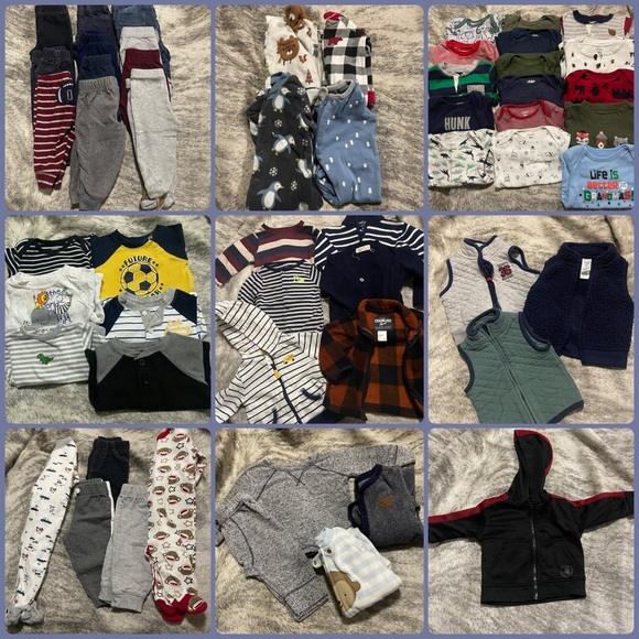 55 Piece Lot Baby Boy 6 Months 3-6 Month Winter Fall Spring Mixed Items!